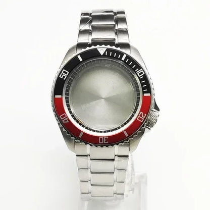 42mm Watch Case+ Strap Set SKX007 Case with Chapter Ring Sapphire for NH35 NH36
