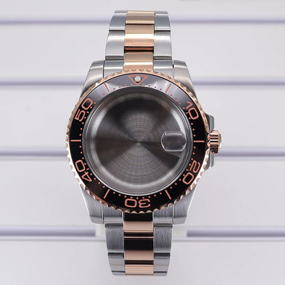 40mm Steel Watch Case Sapphire Glass For NH34/35/36/38 NH70 Miyota 8215 Eta 2824