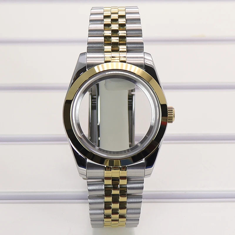 36/39mm Watch Case Bevel Edge Bezel Sapphire Glass For NH35 NH36 NH38 Miyota8215