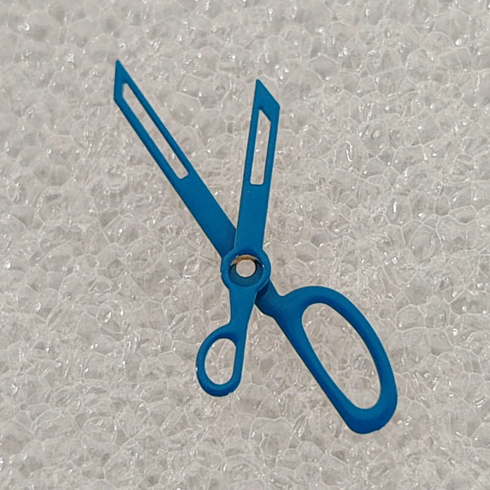 Blues Scissor-shaped Watch Hands NO Lume 2 Hands Fit for NH35/36/7S