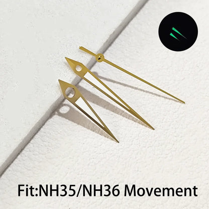 Watch Hands for NH35 NH36 Series Movement C3 Luminous Men's Watches Pointers