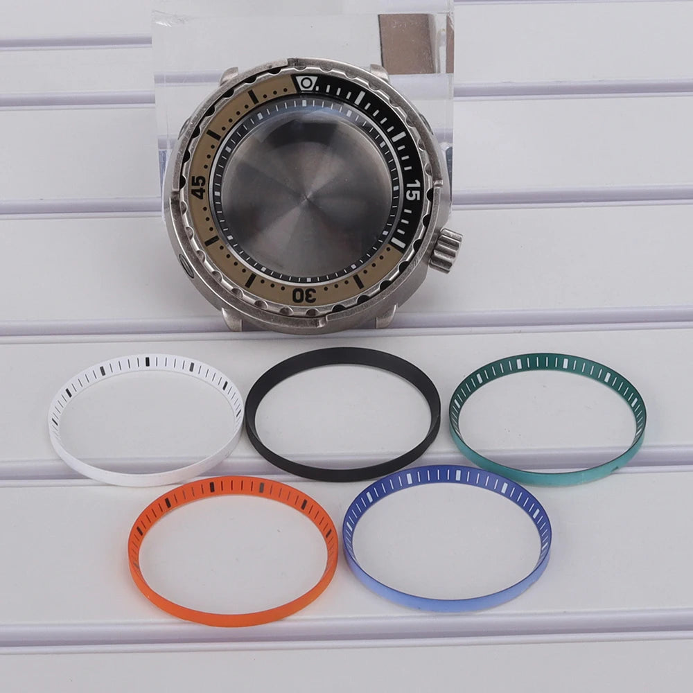 47mm Steel Watch Case C3 Bezel For NH35 NH36 NH38 Tuna Can Mod 200M Waterproof