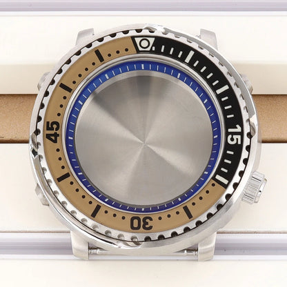 43mm Watch Case For NH34 NH35 NH36 NH38 Tuna Sapphire Crystal Luminous Bezel