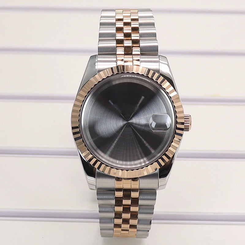 36mm/39mm Fluted Watch Case Sapphire Glass For NH35 NH36 NH38 Miyota 8215 8205