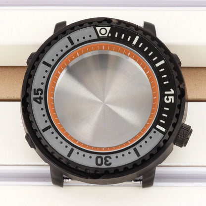 43mm Watch Case For NH34 NH35 NH36 NH38 Tuna Sapphire Crystal Luminous Bezel