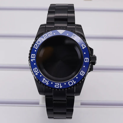 40mm Watch Case PVD Strap Sapphire For NH35 NH36 NH34 ETA 2824 8215 GMT SUB