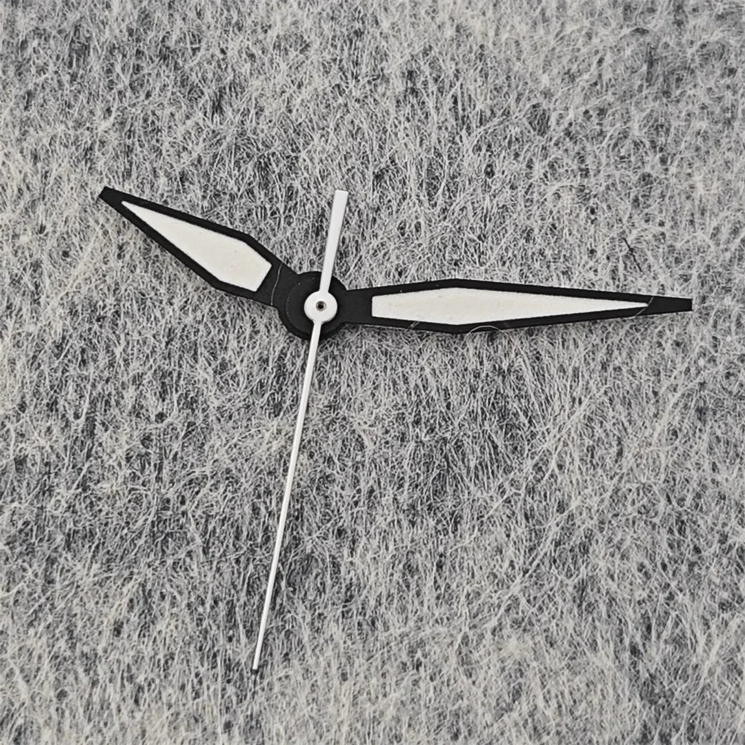 Modified 3-Hands White Second Hand Pilot Watch Hands for 2824 2813 2836 Movement