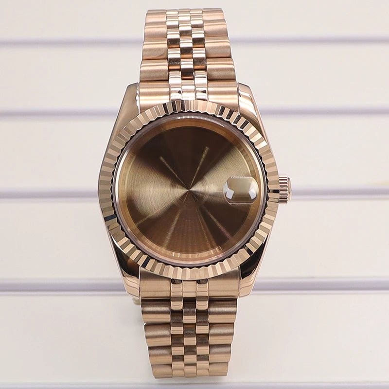 36mm/39mm Fluted Watch Case Sapphire Glass For NH35 NH36 NH38 Miyota 8215 8205
