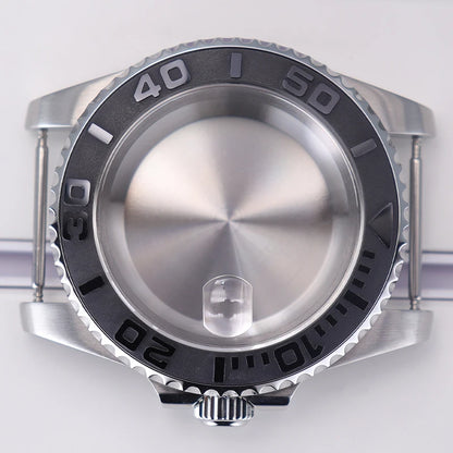 40mm Watch Cases Rubber Strap Sapphire For NH34/35/36/70 4R36 Miyota8215 Eta2824