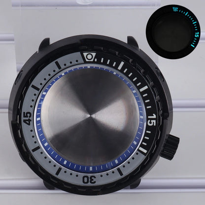 47mm Watch Case C3 Luminous Bezel For NH35 NH36 NH38 4R36 Modified Tuna Can
