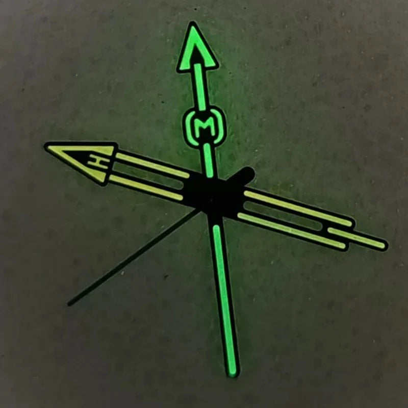Modified Green Luminous Orange-Yellow Watch Hands for NH35/NH36/4R/7S Movement