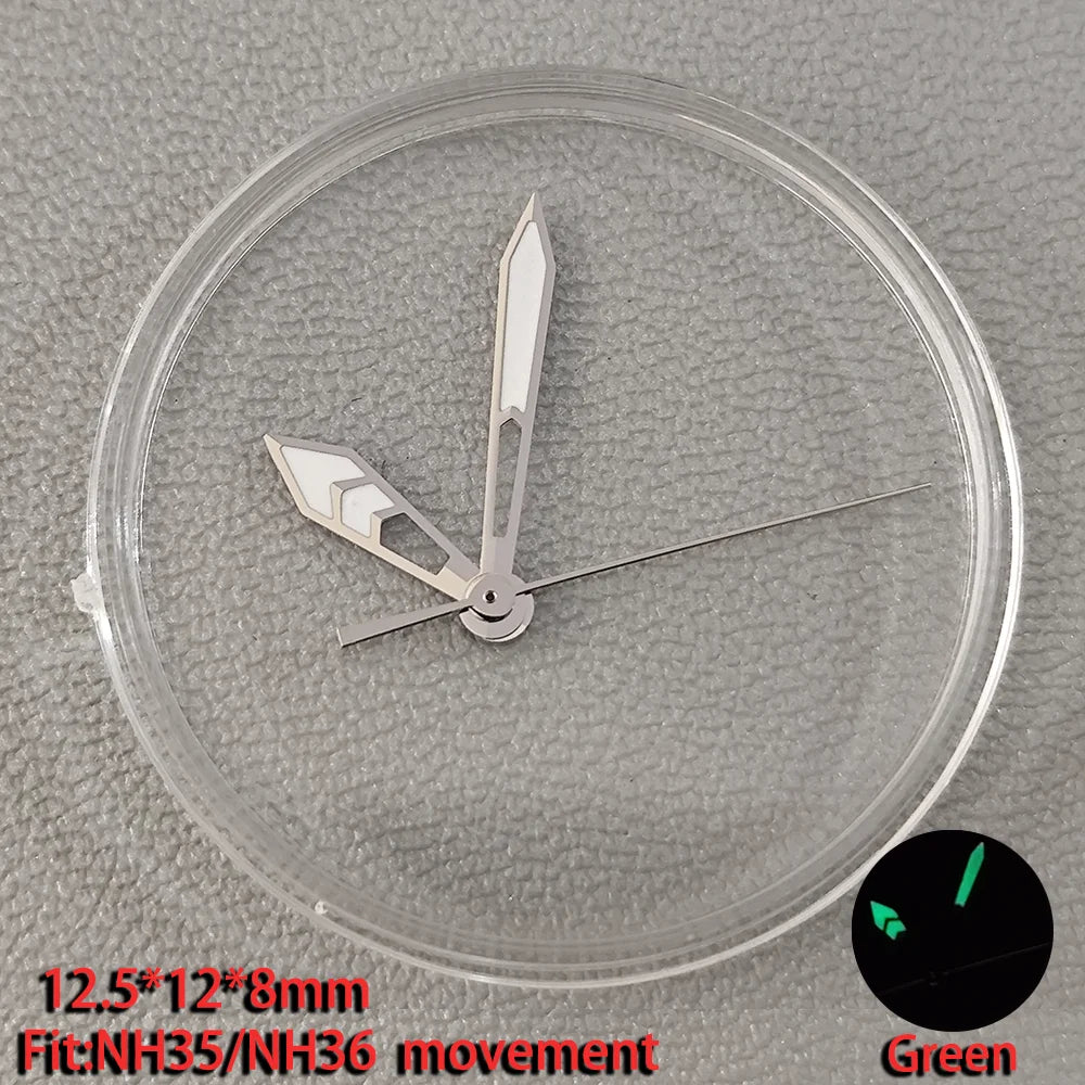 Watch Hands Pointer Luminous C3 Green Suitable for NH35/NH36 ETA 2836 2824