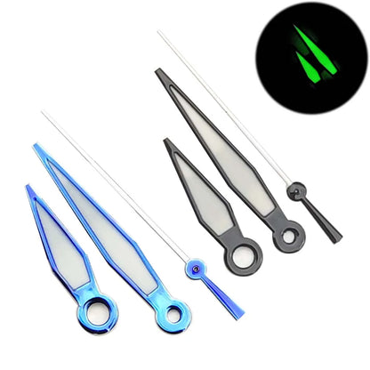 Black/Blue Watch Hands With Green Luminous Fit for NH35 NH36 Movement 3Pins