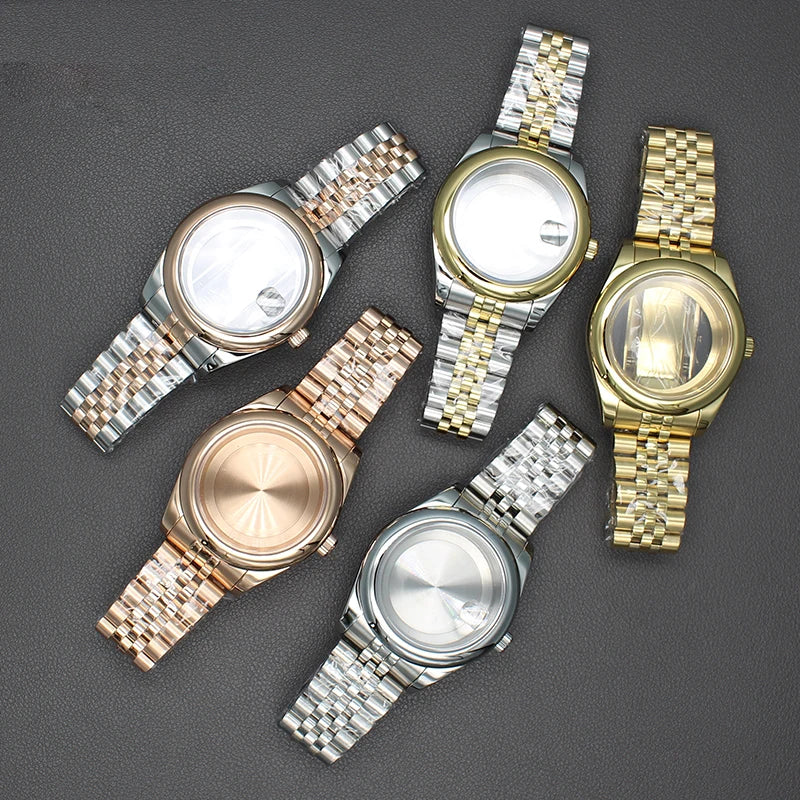 36/40mm Watch Case Sapphire Crystal For Nh35 NH36 Miyota 8215 28.5mm Dial Oyster