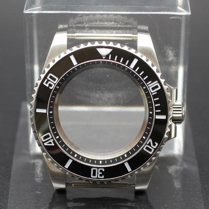 40mm Diver Watch Cases Ceramic Bezel Sapphire Glass For Sub NH35 NH36 NH34 NH38