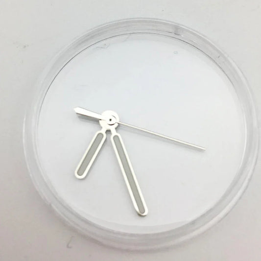 Black/Silver Trim Watch Hands with  Green Luminous for 8215/2813 Movement