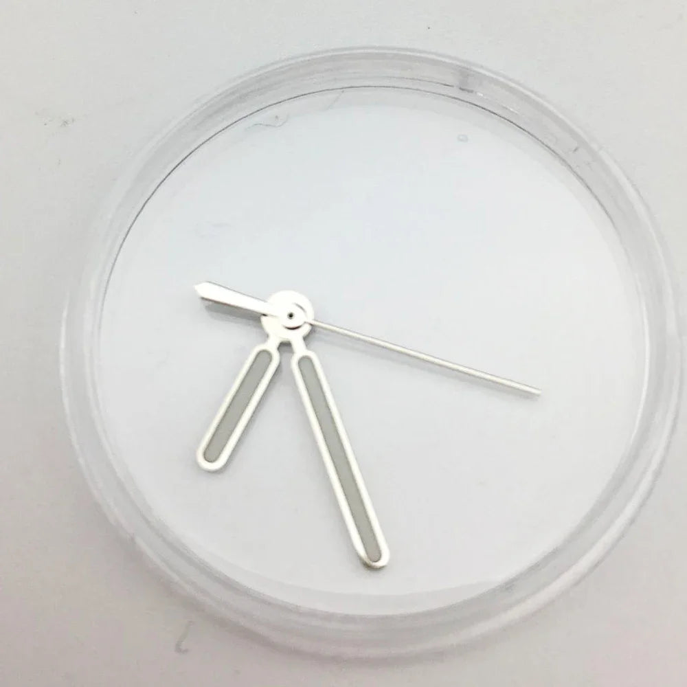 Black / Silver Modified Watch Hands for 8215/2813 Movement Green Luminous Needle