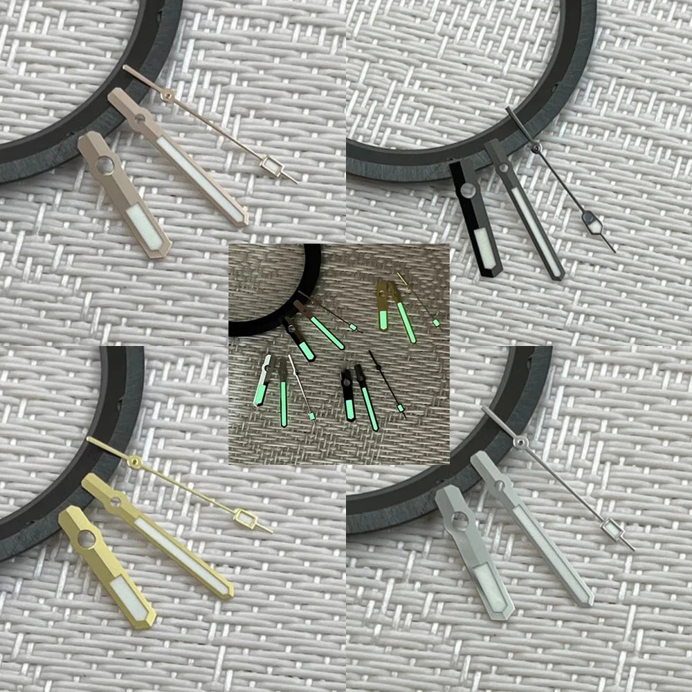 Green Luminous Hands for NH35 NH36 NH34 Movement Triangular Second Hand