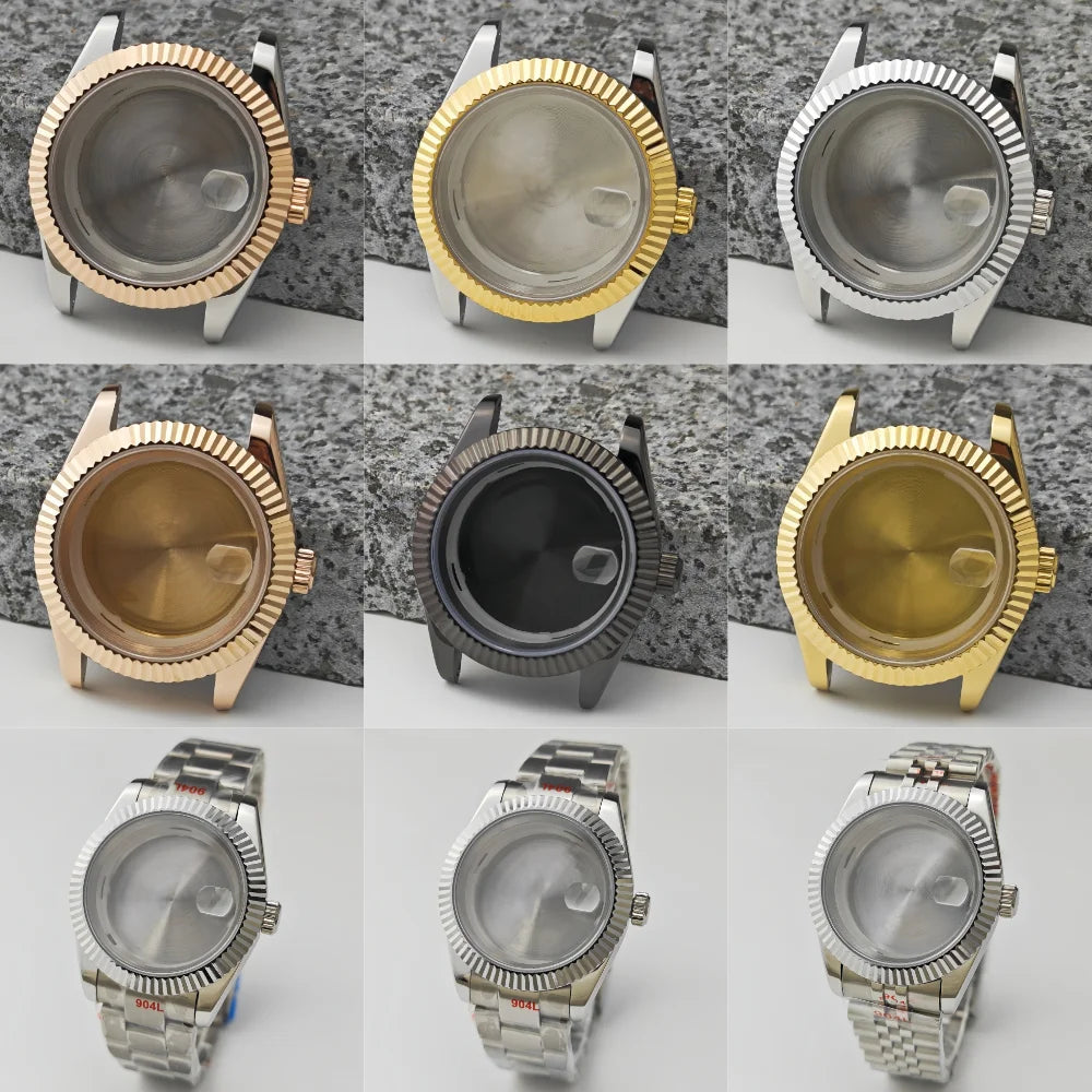 41mm Stainless Steel Watch Case with Sapphire Glass/ Strap for ETA2824 NH35 NH36