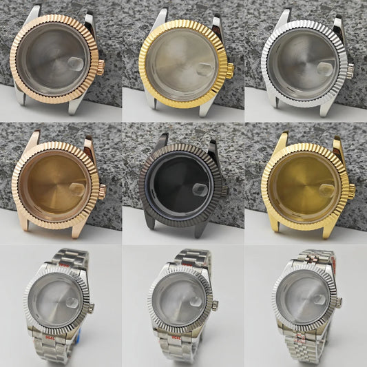 41mm Stainless Steel Watch Case with Sapphire Glass/ Strap for ETA2824 NH35 NH36