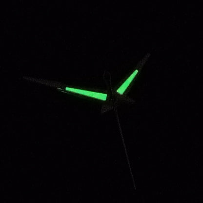 Modified Silver Trim Watch Hands  with Green Luminous for NH35/NH36/4R/7S