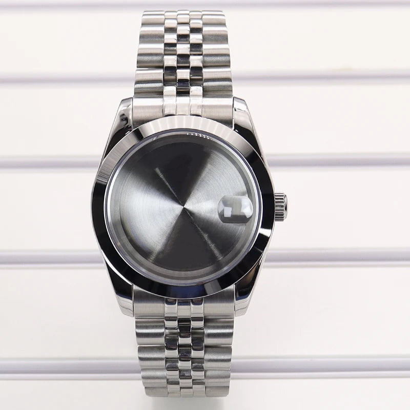 36/39mm Watch Case Bevel Edge Bezel Sapphire Glass For NH35 NH36 NH38 Miyota8215