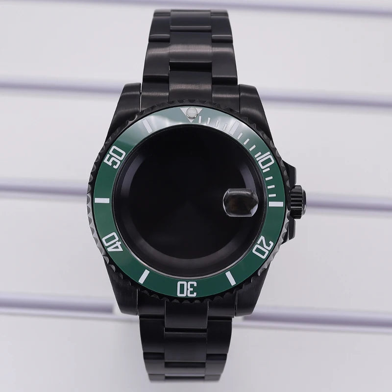 40mm Watch Case PVD Strap Sapphire For NH35 NH36 NH34 ETA 2824 8215 GMT SUB