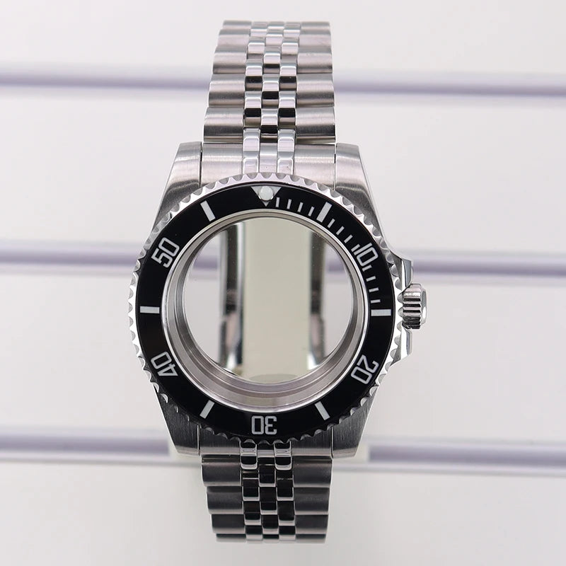 40mm Watch Case Ceramic Bezel Sapphire For Nh35 Nh36 Nh34 Sub Eta2824 Miyota8215