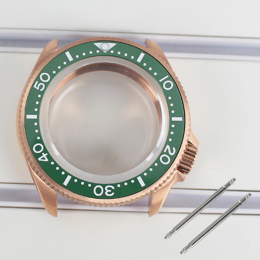 38mm Watch Case with Ceramic Bezel Sapphire Glass For NH35 NH36 Movement Mod Skx