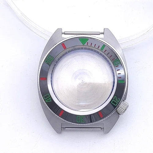 40mm Watch Case with Ceramic Bezel Shadow Ring Sapphire Crystal for NH35/NH36/4R