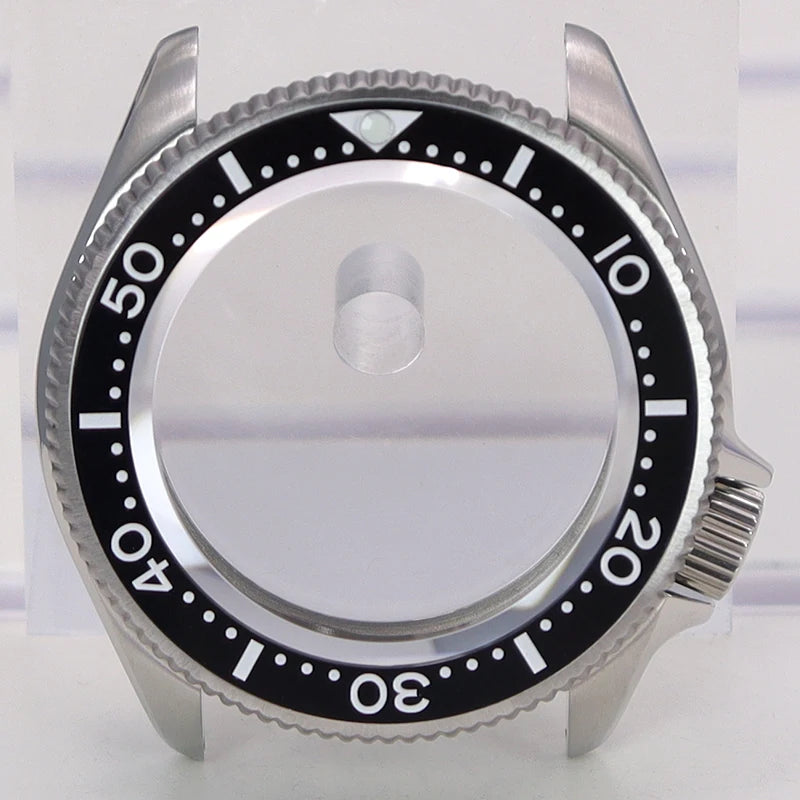 38mm Steel Watch Case Sapphire For Nh35 Nh36 Nh70 4R36 Multicolor Ceramic Bezel