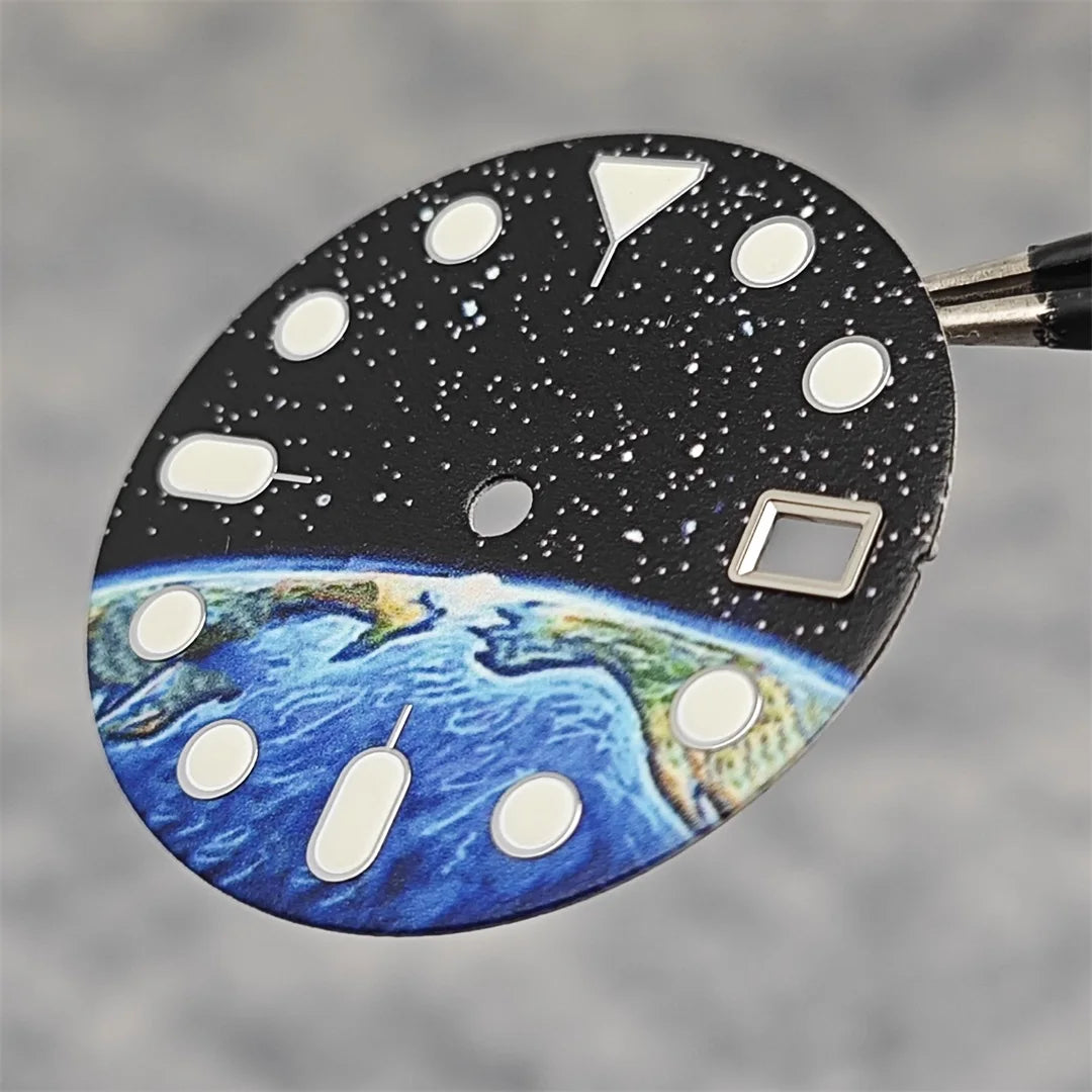 28.5mm Watch Dial Starry Sky and Earth Luminous Surface for NH35/NH36/4R/7S