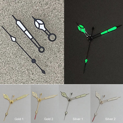Black/Gold/Silver Watch Hands Green Luminous Pointers for NH35 NH36 4R 7S