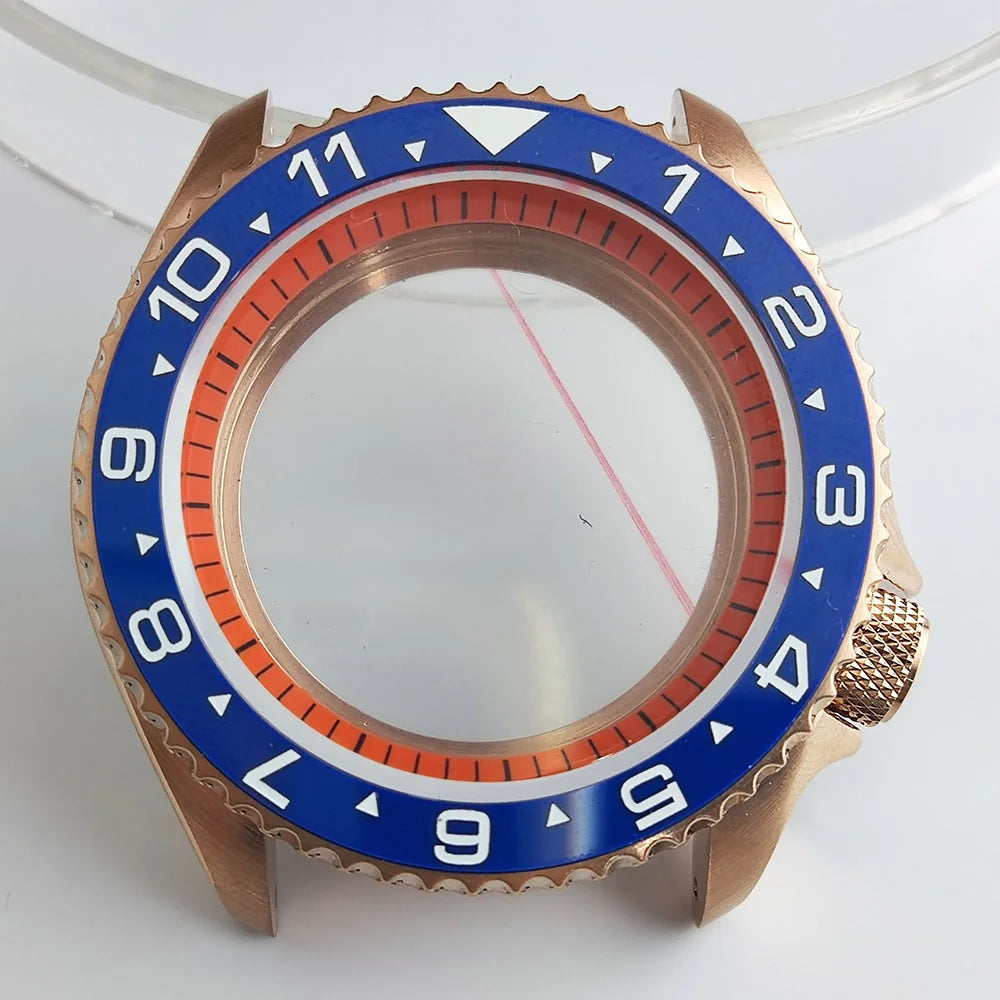 Plane Sapphire Glass Ceramic Bezel Stainless Steel Watch Case Fit NH 35 NH36 Movement High End Waterproof Watch Case