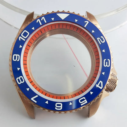 Plane Sapphire Glass Ceramic Bezel Stainless Steel Watch Case Fit NH 35 NH36 Movement High End Waterproof Watch Case