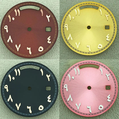 Modified 31mm Arabic Dual Calendar Watch Dial Suitable For 8285 Movement