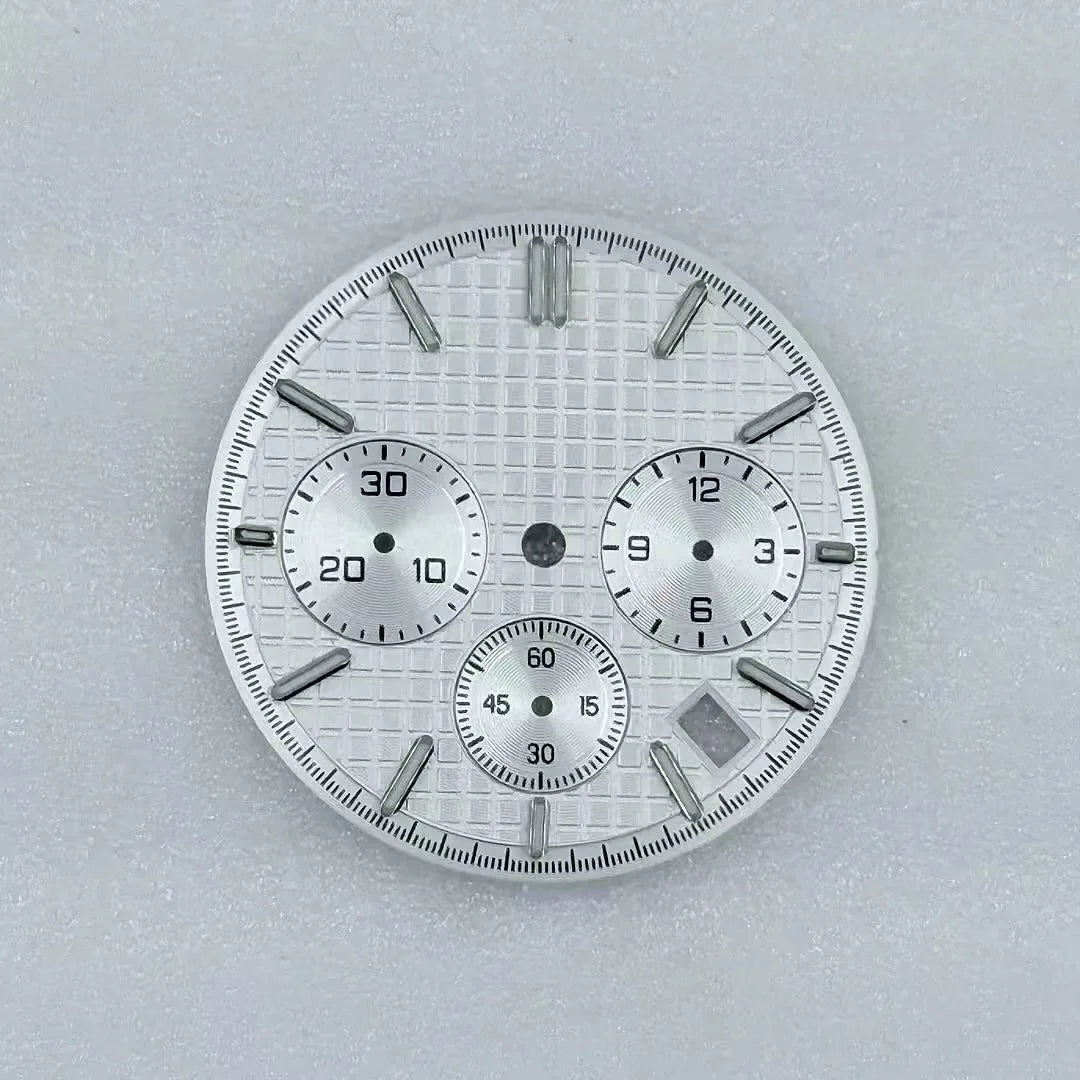 31.8mm Mechanical Timer Watch Dial And Hands Suitable For VK63 Quartz Movement