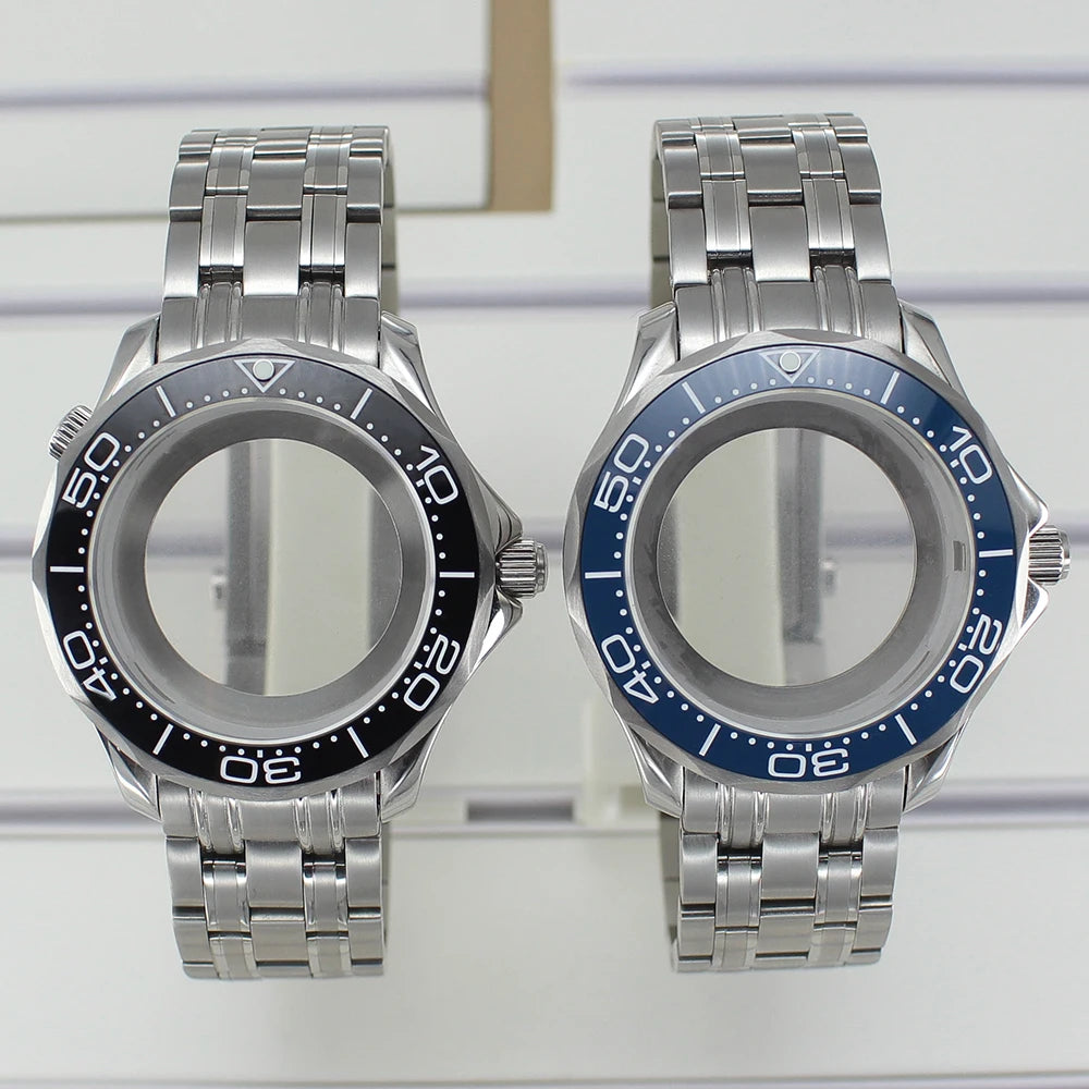 41mm Watch Case Strap Waterproof for Seamaster NH34 NH35 NH36 fit 30.5mm Dial