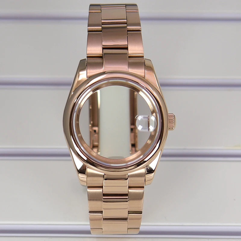 36/39mm Watch Case For NH35/36 NH38 NH70 Miyota 8215 Cases Sapphire Glass Oyster