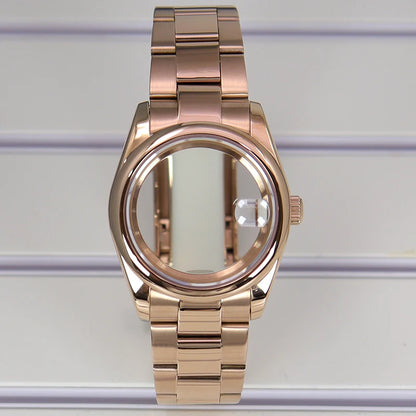 36/39mm Watch Case For NH35/36 NH38 NH70 Miyota 8215 Cases Sapphire Glass Oyster