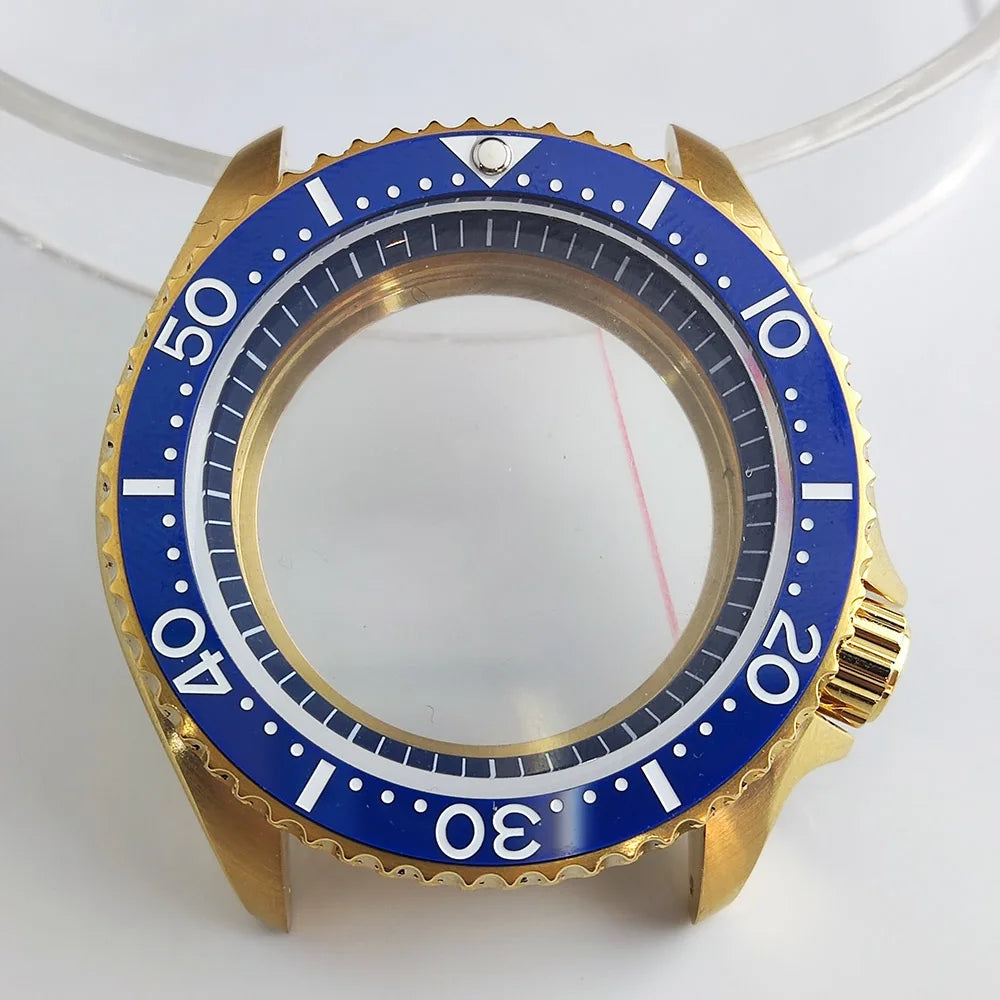 Plane Sapphire Glass Ceramic Bezel Stainless Steel Watch Case Fit NH 35 NH36 Movement High End Waterproof Watch Case
