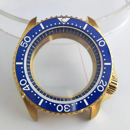 Plane Sapphire Glass Ceramic Bezel Stainless Steel Watch Case Fit NH 35 NH36 Movement High End Waterproof Watch Case