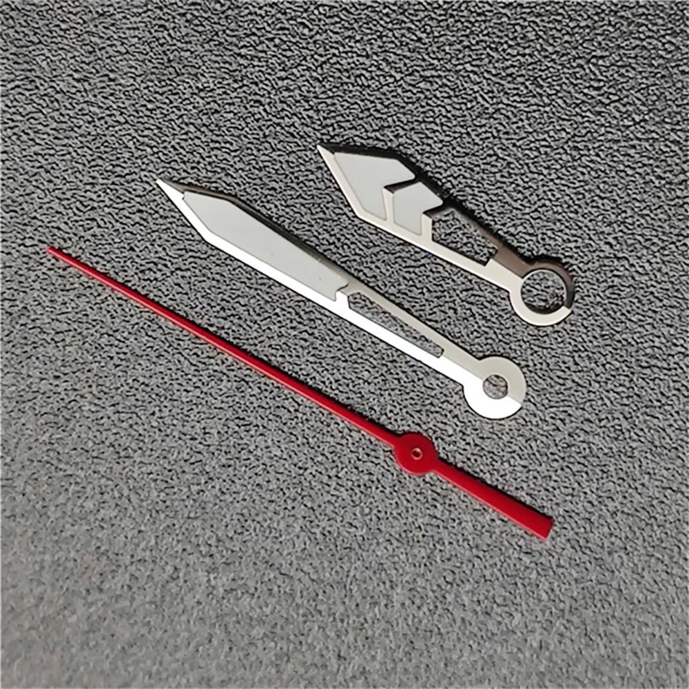 Red/Silver Second Hand Green Luminous Watch Hands for NH35A NH36A Modified