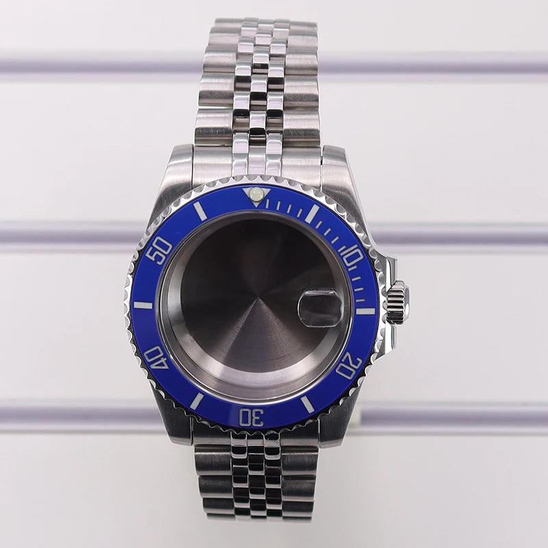 40mm Watch Case Ceramic Bezel Sapphire For Nh35 Nh36 Nh34 Sub Eta2824 Miyota8215