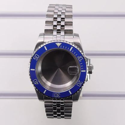 40mm Watch Case Ceramic Bezel Sapphire For Nh35 Nh36 Nh34 Sub Eta2824 Miyota8215