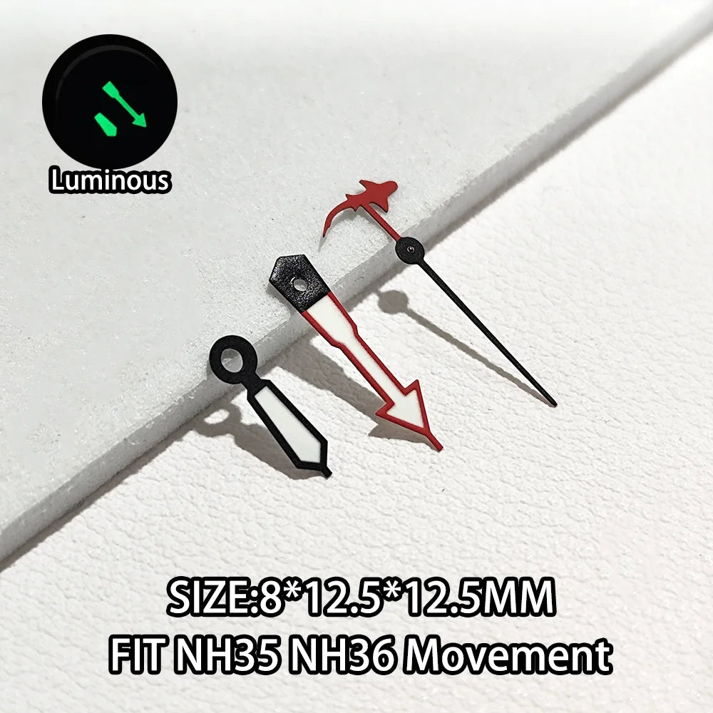 Watch Hands Luminous Suitable For NH35 NH36 Movement Personalized Second Hand