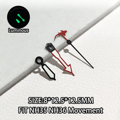Watch Hands Luminous Suitable For NH35 NH36 Movement Personalized Second Hand