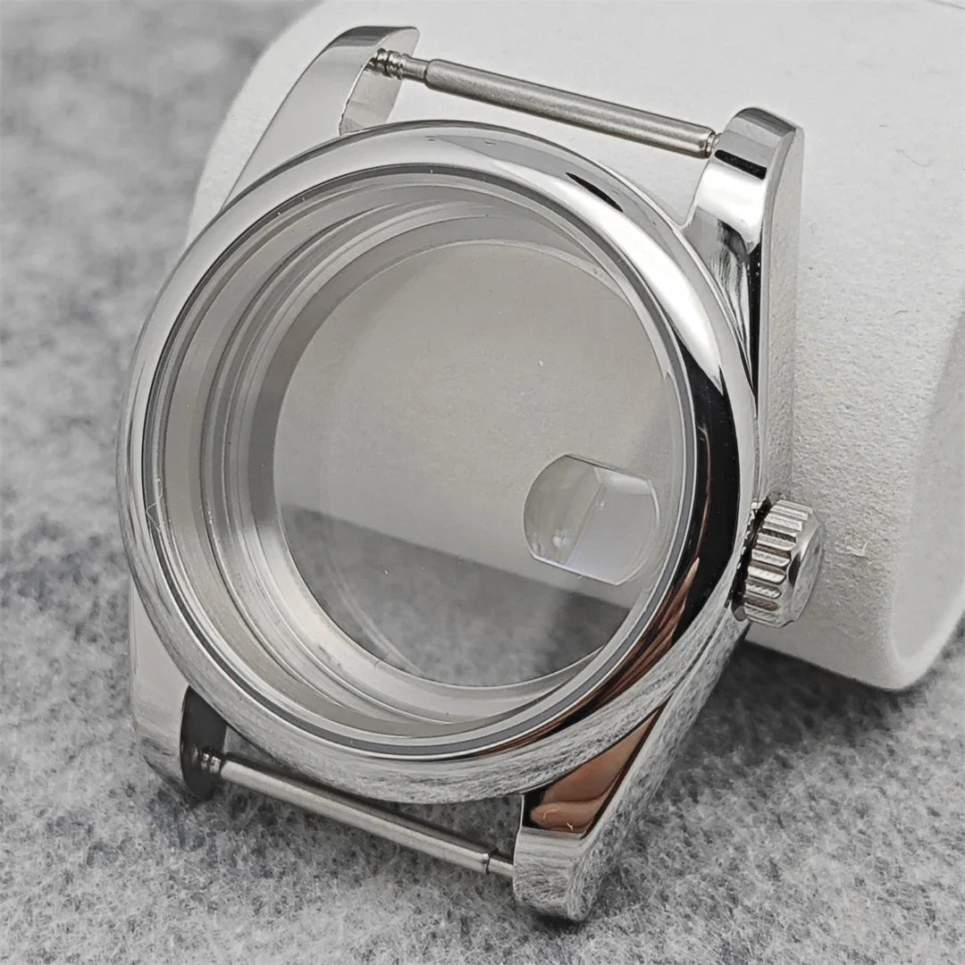 Rounded Edge 36mm Watch Case with Sapphire Glass for NH35 NH36/4R Movement