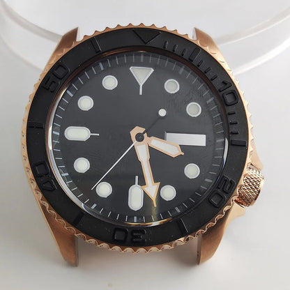 Plane Sapphire Glass Ceramic Bezel Stainless Steel Watch Case Fit NH 35 NH36 Movement High End Waterproof Watch Case