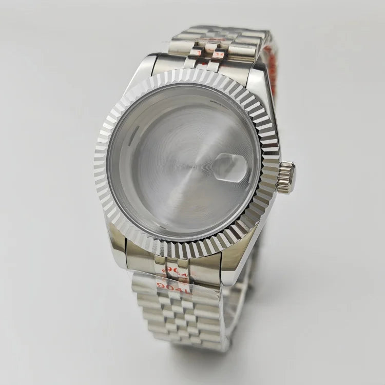 41mm Stainless Steel Watch Case with Sapphire Glass/ Strap for ETA2824 NH35 NH36